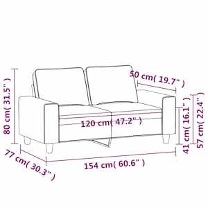 2místná pohovka světle šedá 120 cm textil - obrázek 8