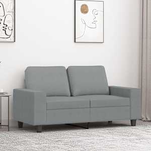 2místná pohovka světle šedá 120 cm textil - obrázek 1
