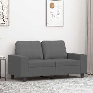 2místná pohovka tmavě šedá 120 cm textil - obrázek 1