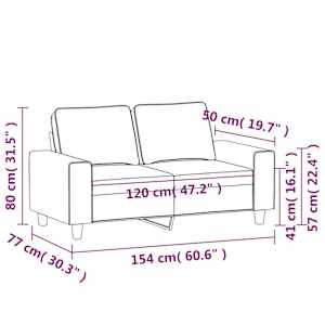 2místná pohovka hnědá 120 cm textil - obrázek 8
