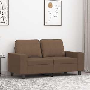 2místná pohovka hnědá 120 cm textil - obrázek 1