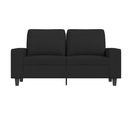 vidaXL Canap&eacute; &agrave; 2 places Noir 120 cm Tissu