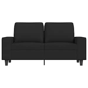 vidaXL Canap&eacute; &agrave; 2 places Noir 120 cm Tissu