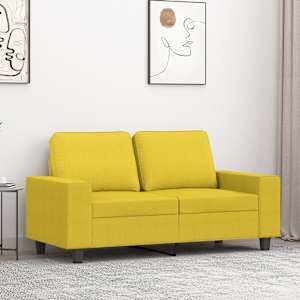 2místná pohovka světle žlutá 120 cm textil - obrázek 1