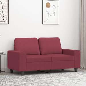 2místná pohovka vínová 120 cm textil - obrázek 1