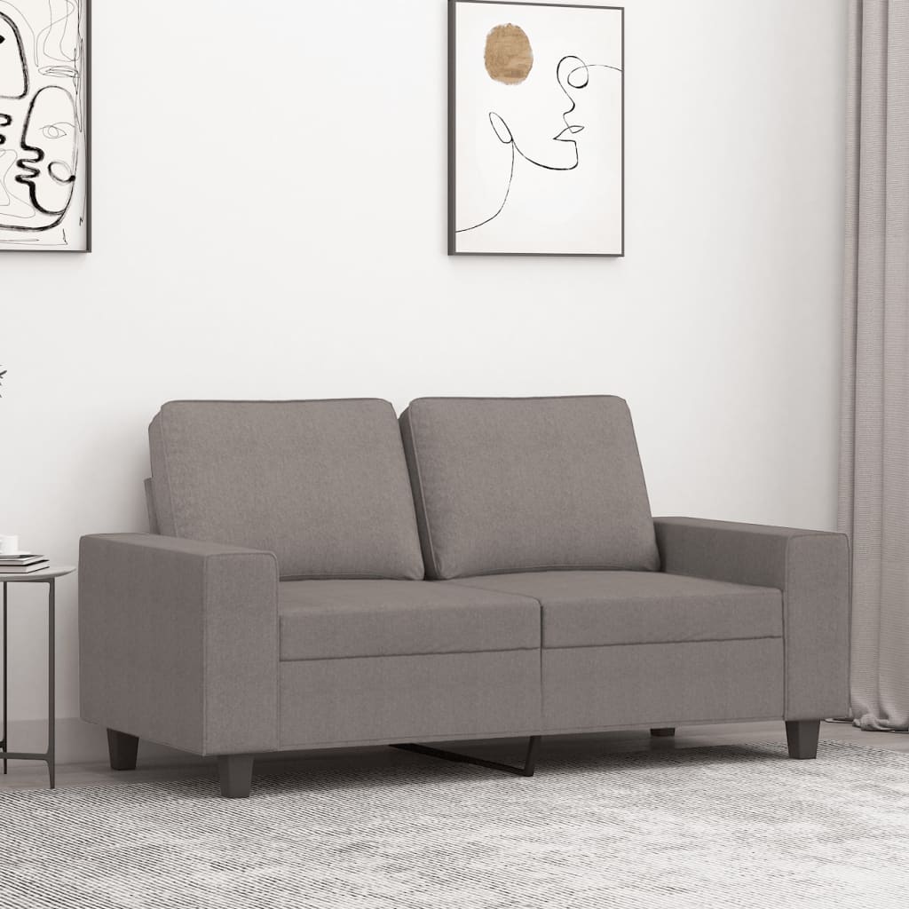 vidaXL 2-Sitzer-Sofa Taupe 120 cm Stoff