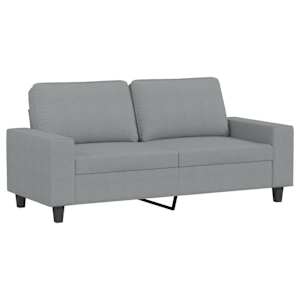 2místná pohovka světle šedá 140 cm textil - obrázek 2