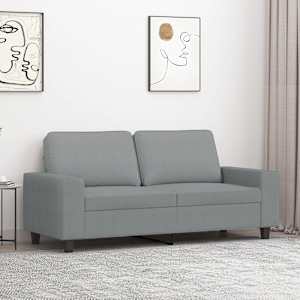 2místná pohovka světle šedá 140 cm textil - obrázek 1