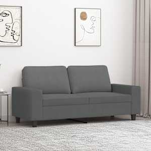 2místná pohovka tmavě šedá 140 cm textil