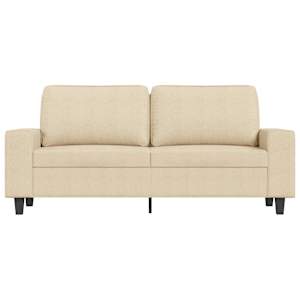 2místná pohovka krémová 140 cm textil - obrázek 3