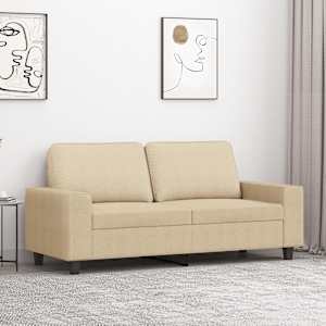 2místná pohovka krémová 140 cm textil - obrázek 1