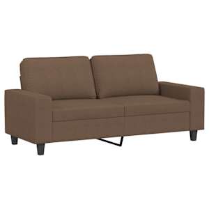 2místná pohovka hnědá 140 cm textil - obrázek 2