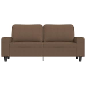 2místná pohovka hnědá 140 cm textil - obrázek 3