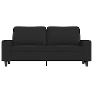 2místná pohovka černá 140 cm textil - obrázek 3