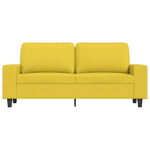 2místná pohovka světle žlutá 140 cm textil - obrázek 3