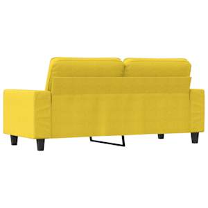 2místná pohovka světle žlutá 140 cm textil - obrázek 5