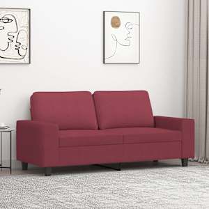 2místná pohovka vínová 140 cm textil - obrázek 1