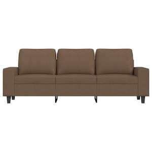 3místná pohovka hnědá 180 cm textil - obrázek 3