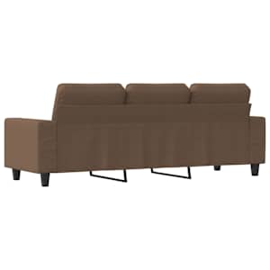 3místná pohovka hnědá 180 cm textil - obrázek 5