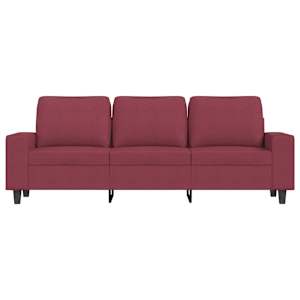 3místná pohovka vínová 180 cm textil - obrázek 3
