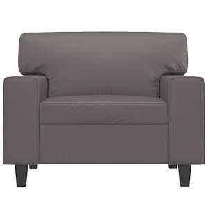 Křeslo šedé 60 cm umělá kůže - obrázek 4