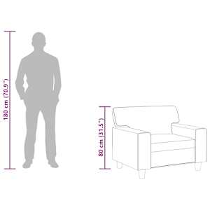 Křeslo šedé 60 cm umělá kůže - obrázek 10