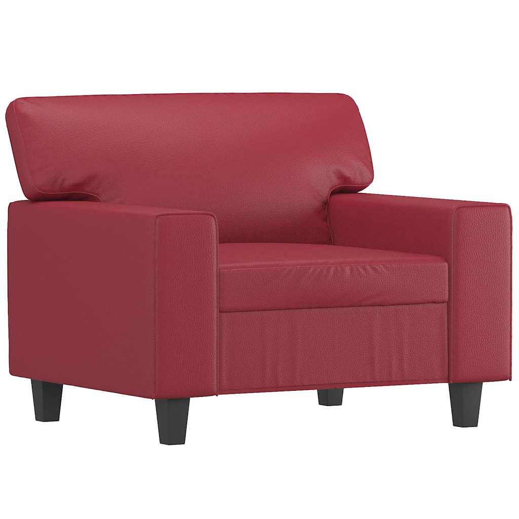VidaXL Fauteuil 60 Cm Kunstleer Wijnrood