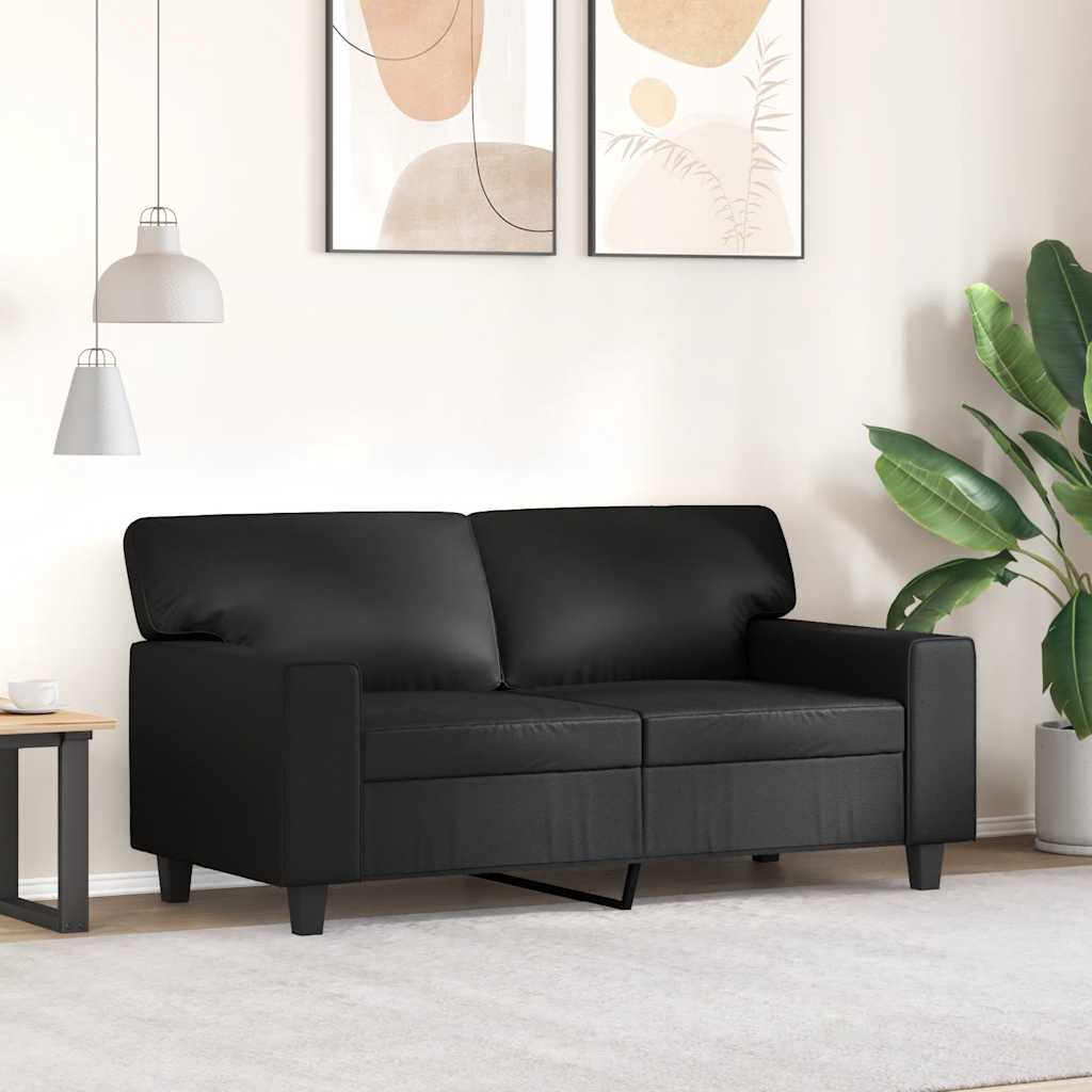 Thumbnail - vidaXL 2-Sitzer-Sofa Schwarz 120 cm Kunstleder