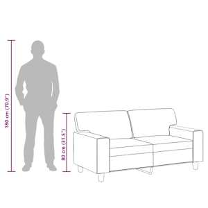 2místná pohovka černá 120 cm umělá kůže - obrázek 10