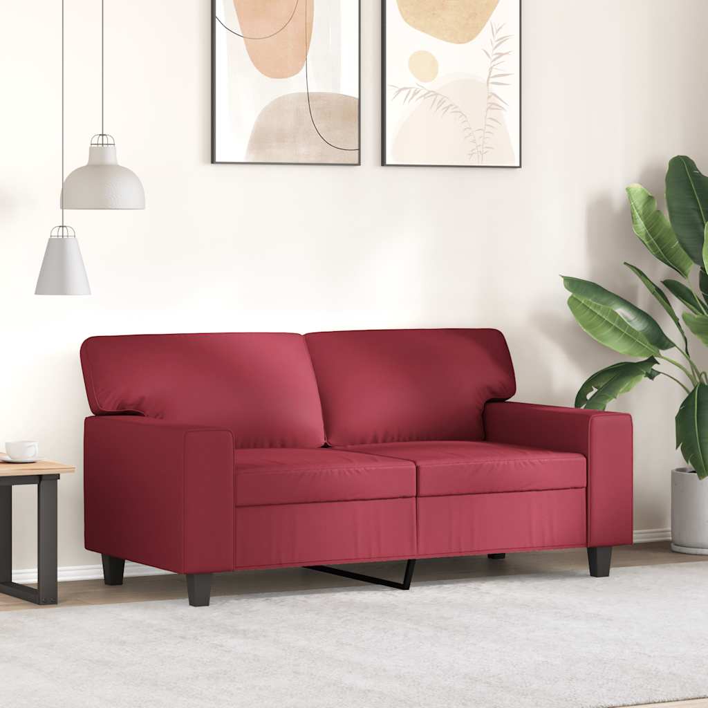 Thumbnail - vidaXL 2-Sitzer-Sofa Weinrot 120 cm Kunstleder