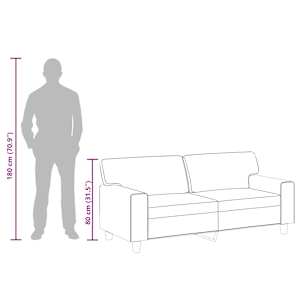 2místná pohovka černá 140 cm umělá kůže - obrázek 10