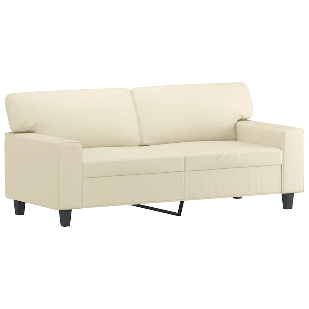 Thumbnail - vidaXL 2-Sitzer-Sofa Creme 140 cm Kunstleder