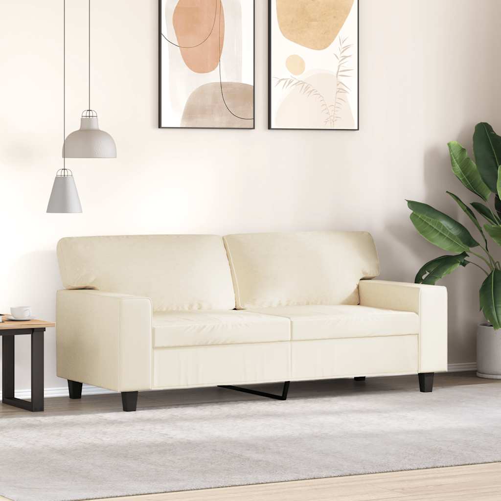 Thumbnail - vidaXL 2-Sitzer-Sofa Creme 140 cm Kunstleder