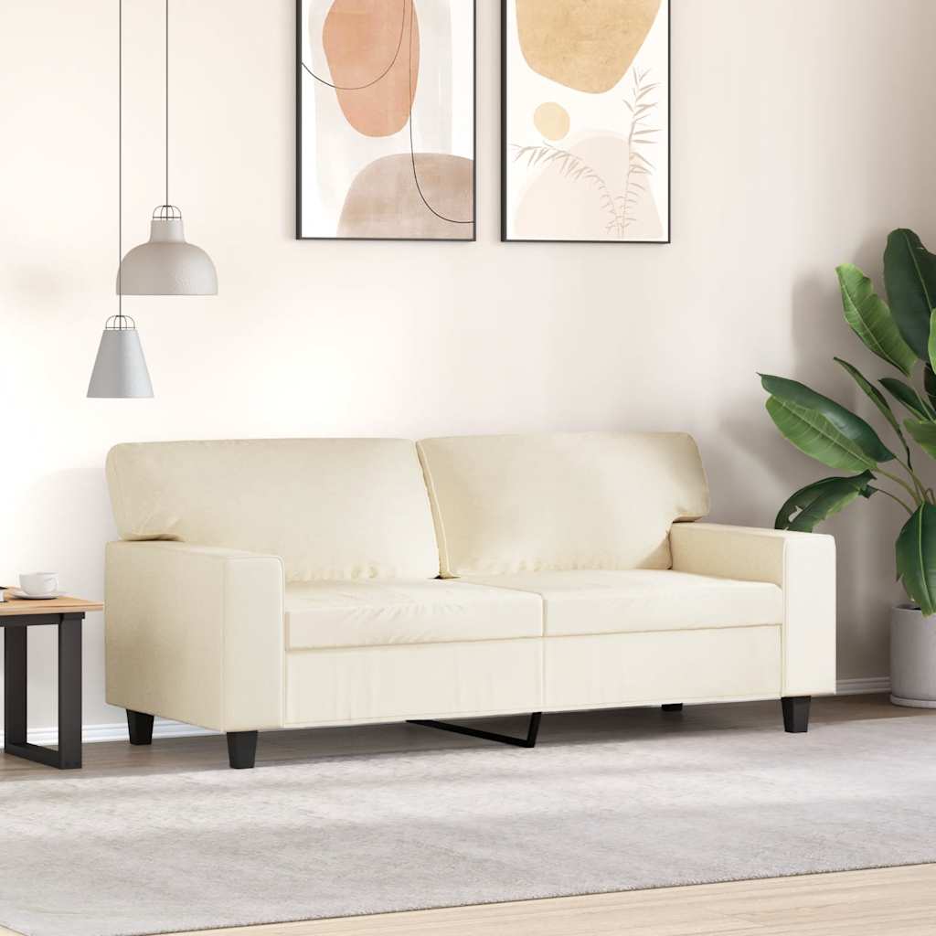 Thumbnail - vidaXL 2-Sitzer-Sofa Creme 140 cm Kunstleder