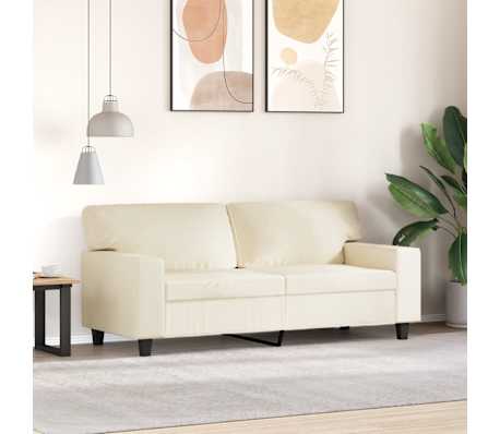 vidaXL Tweezitsbank 140 cm kunstleer cr&egrave;mekleurig