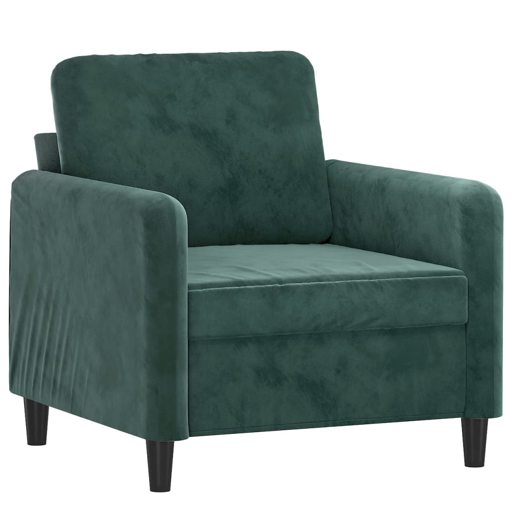 Image of vidaXL Sofa Chair Dark Green 60 cm Velvet