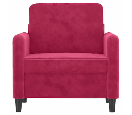 vidaXL Fauteuil 60 cm fluweel wijnrood