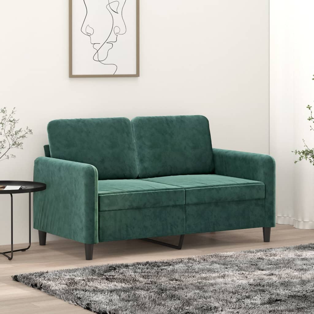 2-Sitzer-Sofa Dunkelgrün 120 cm Samt kaufen
