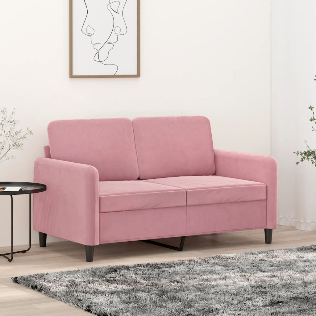 2-Sitzer-Sofa Rosa 120 cm Samt kaufen