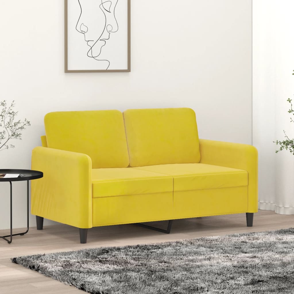 2-Sitzer-Sofa Gelb 120 cm Samt kaufen