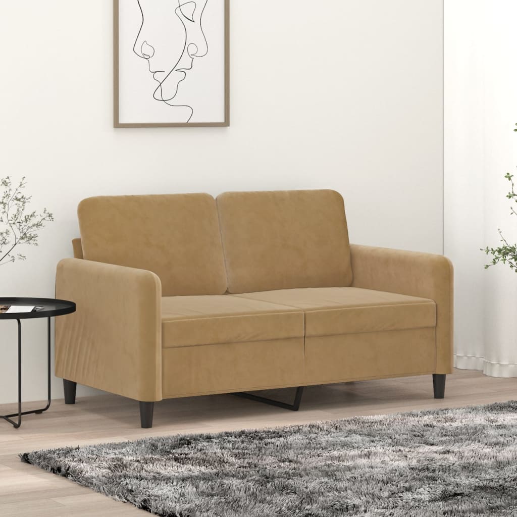 2-Sitzer-Sofa Braun 120 cm Samt kaufen