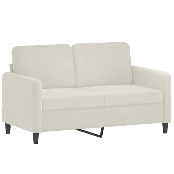 vidaXL 2-kohaline diivan, kreemjas, 120 cm, samet