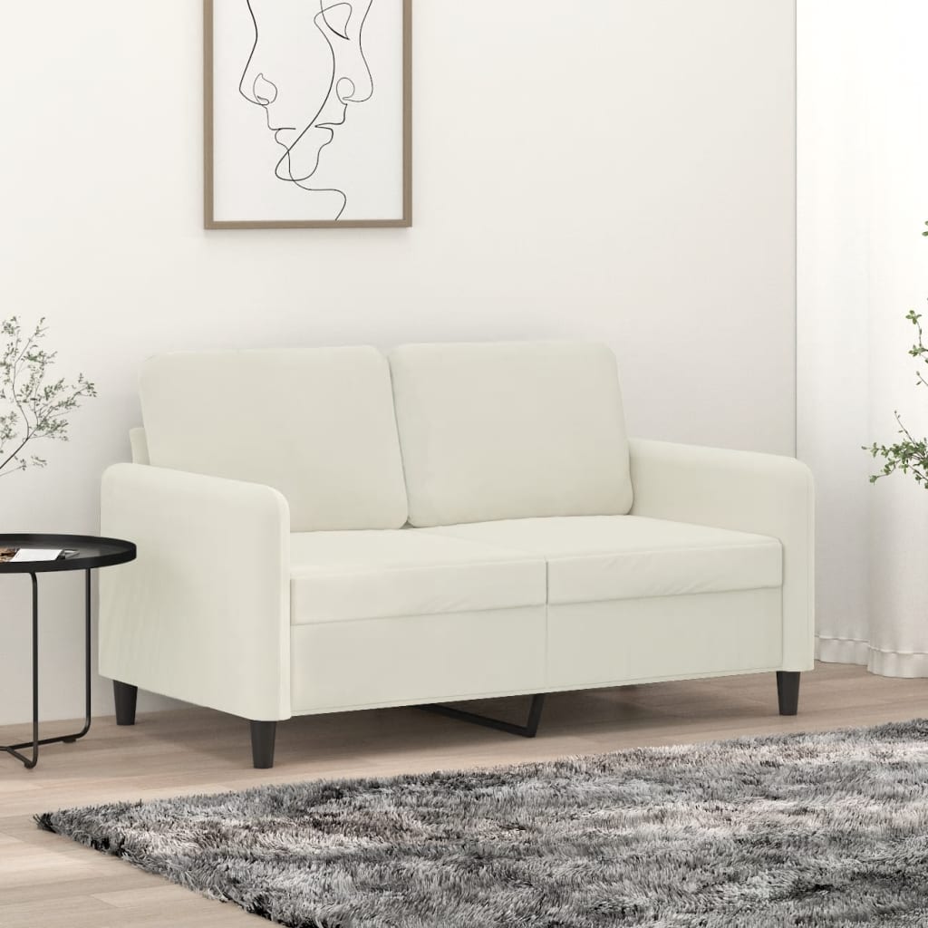 2-Sitzer-Sofa Creme 120 cm Samt kaufen
