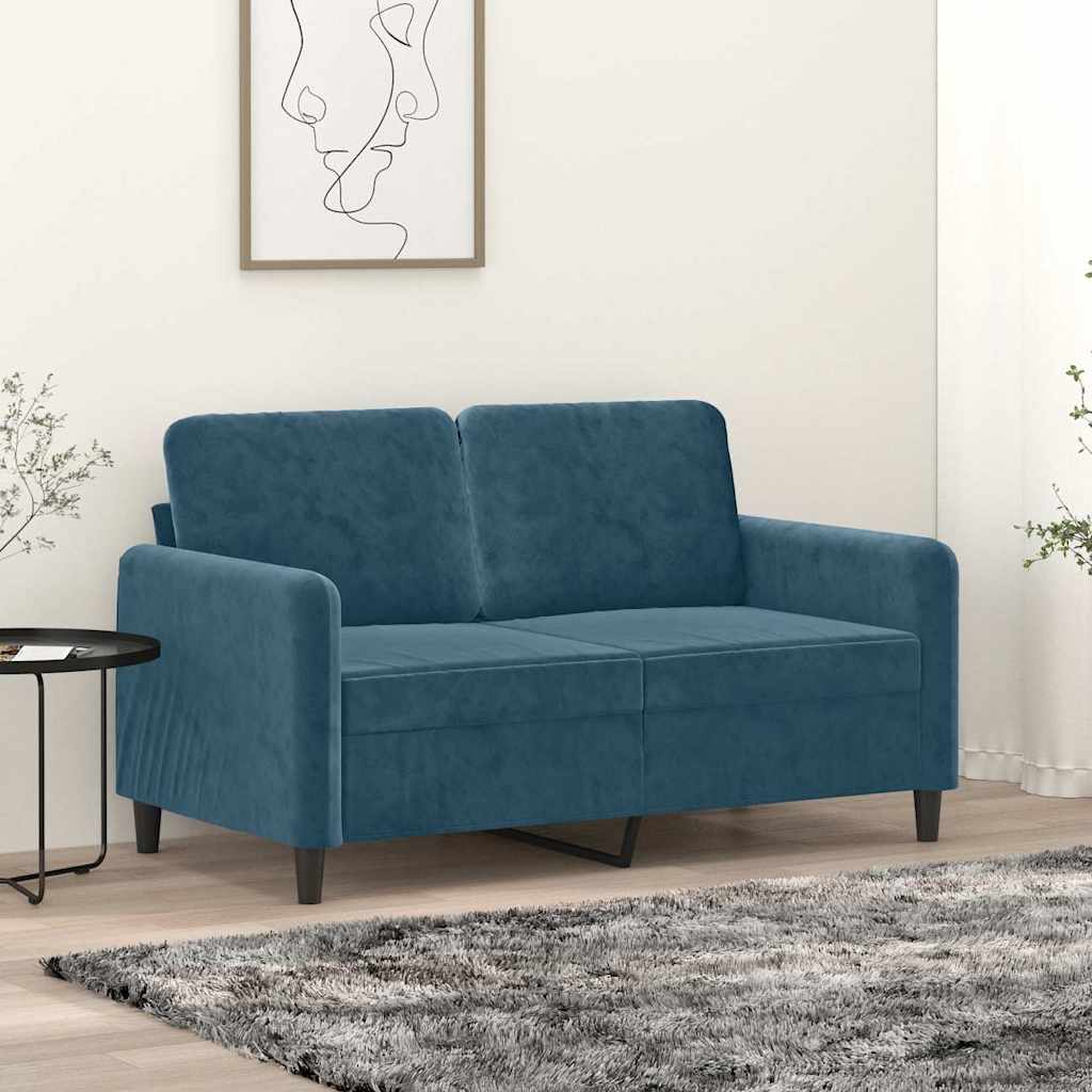 Thumbnail - vidaXL 2-Sitzer-Sofa Blau 120 cm Samt