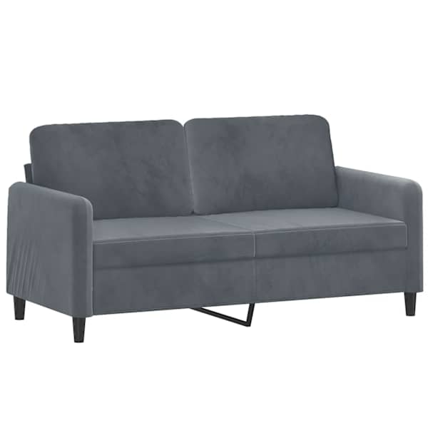 vidaXL 2-kohaline diivan, tumehall, 140 cm, samet