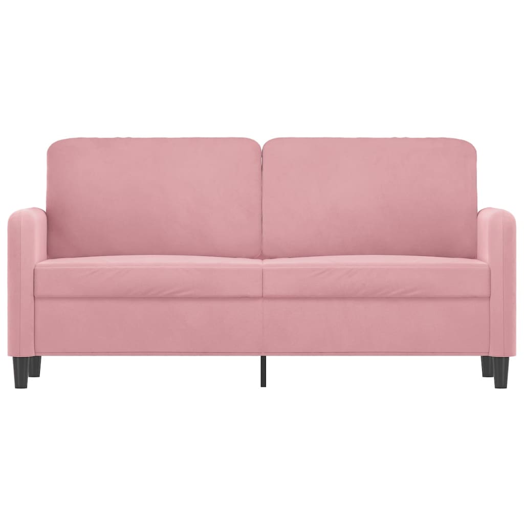 vidaXL Tweezitsbank 140 cm fluweel roze afbeelding