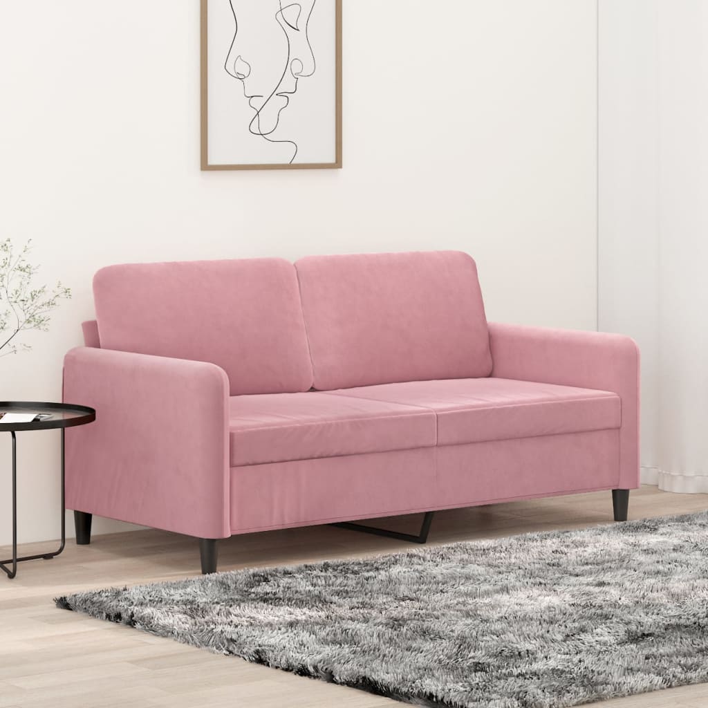 2-Sitzer-Sofa Rosa 140 cm Samt kaufen