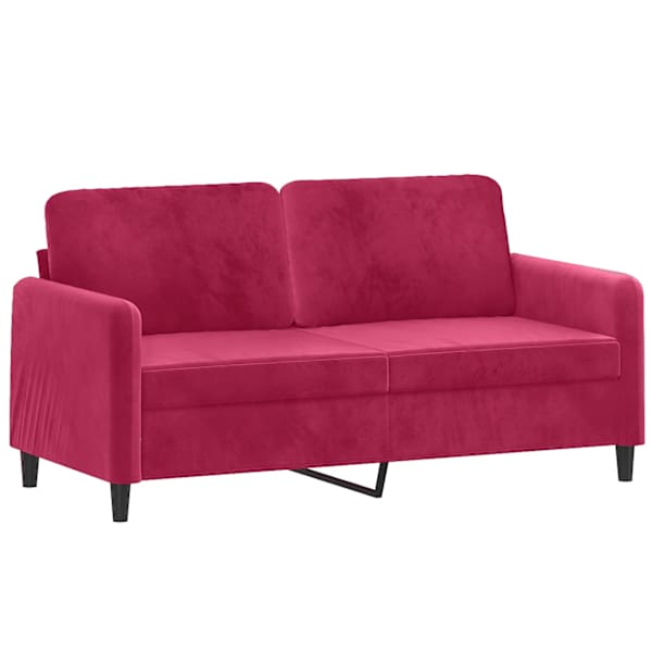vidaXL 2-kohaline diivan, veinipunane, 140 cm, samet