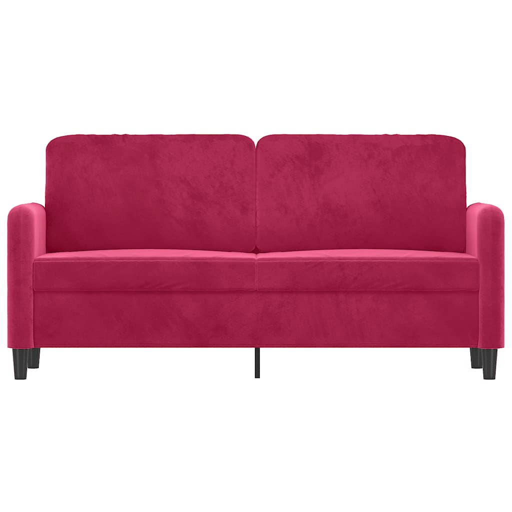 Thumbnail - vidaXL 2-Sitzer-Sofa Weinrot 140 cm Samt