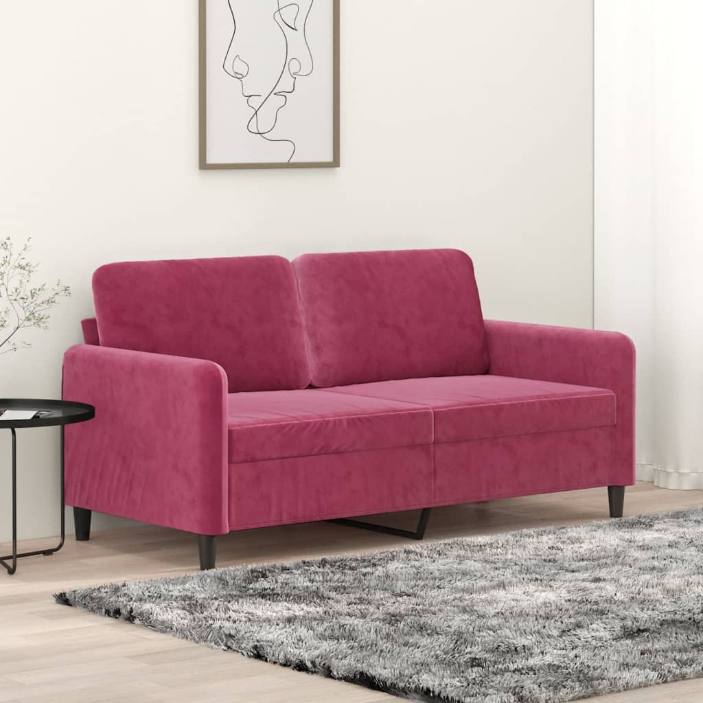 2-Sitzer-Sofa Weinrot 140 cm Samt kaufen